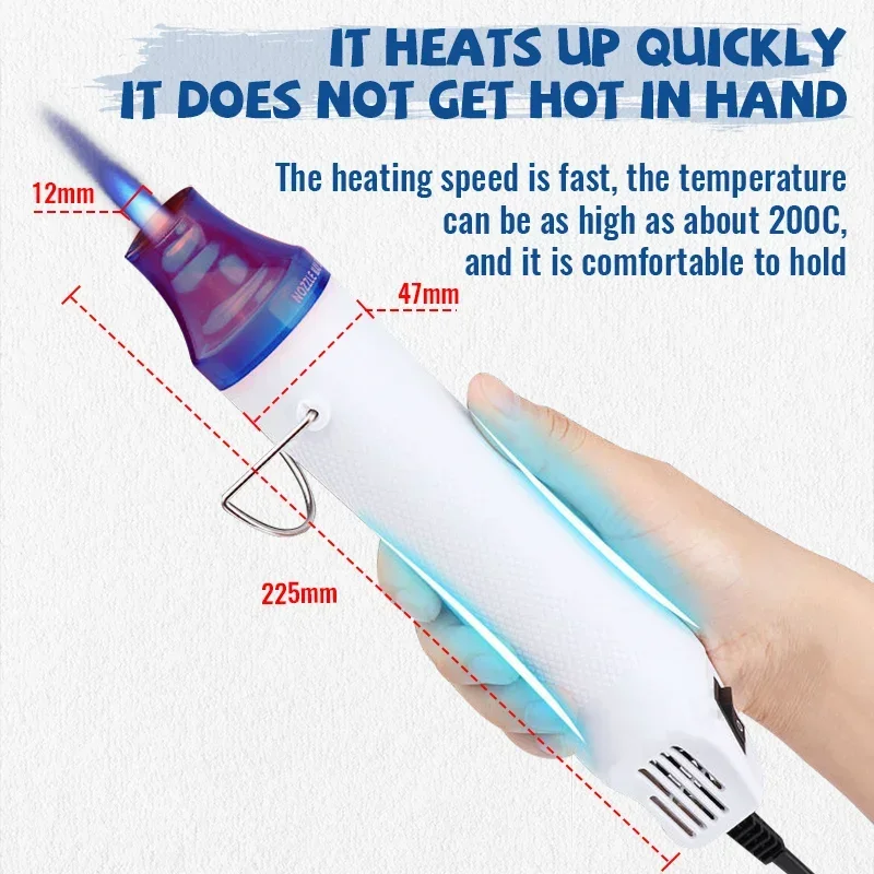 Hot Air Gun 300W 220V Ligthwei - Heat Gun Paint Strip ulasan dan harga