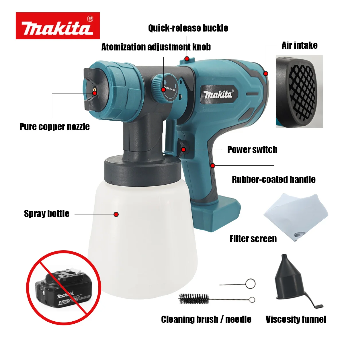 Makita 800ML Electric Spray Gu - Heat Gun Paint Strip ulasan dan harga